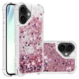SKALO iPhone 17 Kvicksand Glitter Skal - Rosa