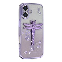 SKALO iPhone 17 KADEM Dragonfly Glitter Skal - Lila