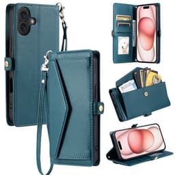 SKALO iPhone 17 PU-Läder Envelope Plånboksfodral - Grön