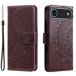 SKALO iPhone Air Mandala Plånboksfodral - Brun