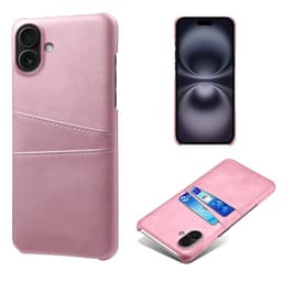 SKALO iPhone 17 PU-Läder Korthållare Skal - Roséguld