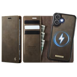 CaseMe iPhone 17 C49 Irrotettava Magneettinen Lompakkokotelo - Tummanruskea
