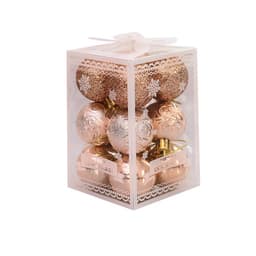 Julekuler - Knusesikre julekuler (12 stk) for juledekorasjoner Champagne