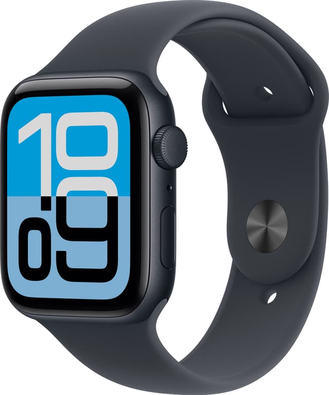 Apple Watch SE 3 GPS 44 mm keskiyö alumiini, keskiyö urheiluranneke - S/M