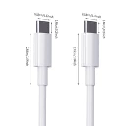 3 m hurtigladekabel, USB C til USB C-kabel 60 W
