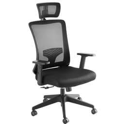 tectake Kontorsstol Phoibe, ergonomisk med justerbart nackstöd 67 x 71 x 130 cm Svart