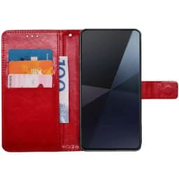 Lompakkokotelo 3-kortti Sony Xperia 10 VII - Punainen
