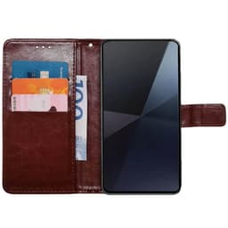 Lompakkokotelo 3-kortti Sony Xperia 10 VII - Ruskea