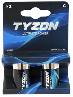 Tyzon 1,5 V C superalkalisk batteri, 2-pk