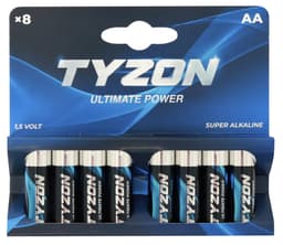 Tyzon 1,5 V AA super-alkalinebatteri, 8-pak
