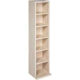 Reol med 6 hylder til 102 CD'er 90x21x20cm