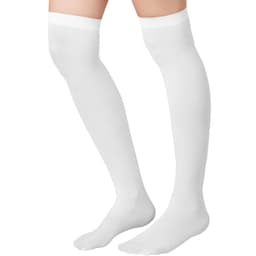 Overknee-strumpor vit