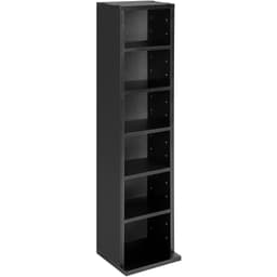 Reol med 6 hylder til 102 CD'er 90x21x20cm
