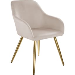 Stol Marilyn velour, guld