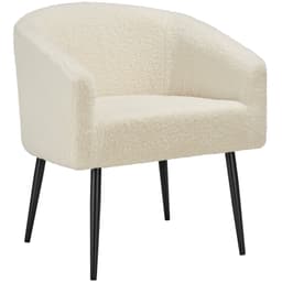 Stol Mysig beige, med bouclé-stof
