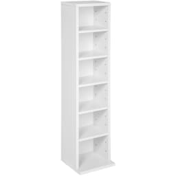 tectake CD-hylla för 102 CD-skivor 20 x 21 x 90 cm Vit