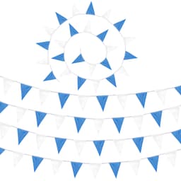 Vimpel flagguirlande blå-hvid