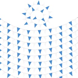 Vimpel flagguirlande blå-hvid