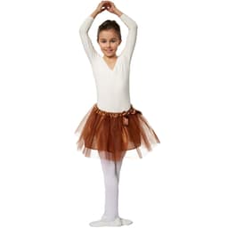 Barn-ballerinakjol kaffebrun