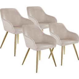 Stol Marilyn velour, guld