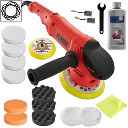 tectake Excenter polermaskine 710Watt 45 x 15 x 13 cm Sort/Rød