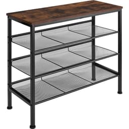 tectake Skoreol Wolverhampton 75,5x30,5x69,5cm 75.5 x 30.5 x 69.5 cm Industrielt Mørkt Træ, Rustikt