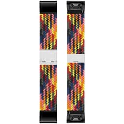 Flettet klokkereim Garmin Instinct 3 (45mm) - Rainbow