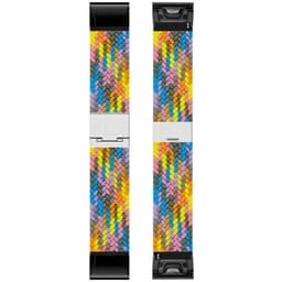 Flettet klokkereim Garmin Instinct 3 (45mm) - Light Rainbow