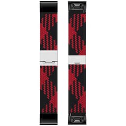 Punottu Kellon ranneke Garmin Instinct 3 (45mm) - Redblack