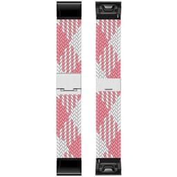 Flettet klokkereim Garmin Instinct 3 (45mm) - Pinkwhite