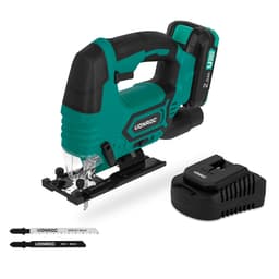 VONROC Sticksåg 20V – Sladdlös | Inkl. 2,0Ah Batteri & Snabbladdare | 4 pendelinställningar | LED-lampa