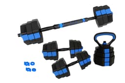 ASG Vægtsæt 20 kg. Hexagon - Blå/Sort