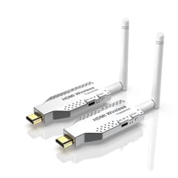 NÖRDIC Trådlös HDMI-förlängare 50m Sändare/Mottagare 4K HD 5G Wifi för Laptop till TV, PC, Monitor, Projektor