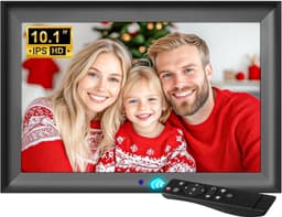 NÖRDIC Digitaalinen Valokuvakehys 10,1 Tuumaa 1280 x 800 IPS ilman WiFi:tä Kauko-ohjaimella Tukee USB- tai SD-korttia