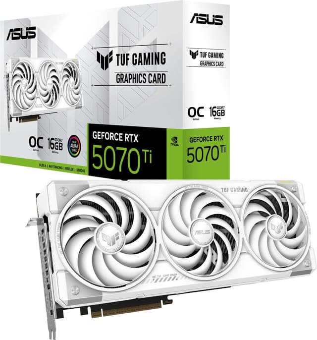 ASUS TUF Gaming GeForce RTX™ 5070 Ti 16GB GDDR7 White OC grafikkort