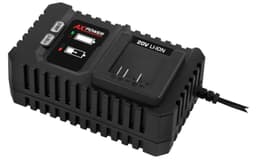 FERM CDA1175 20V Hurtiglader – Kompatibel med AX-Power & FX-Power – Til 1.5Ah, 2.0Ah & 4.0Ah akku– Oplader på kun 60 min