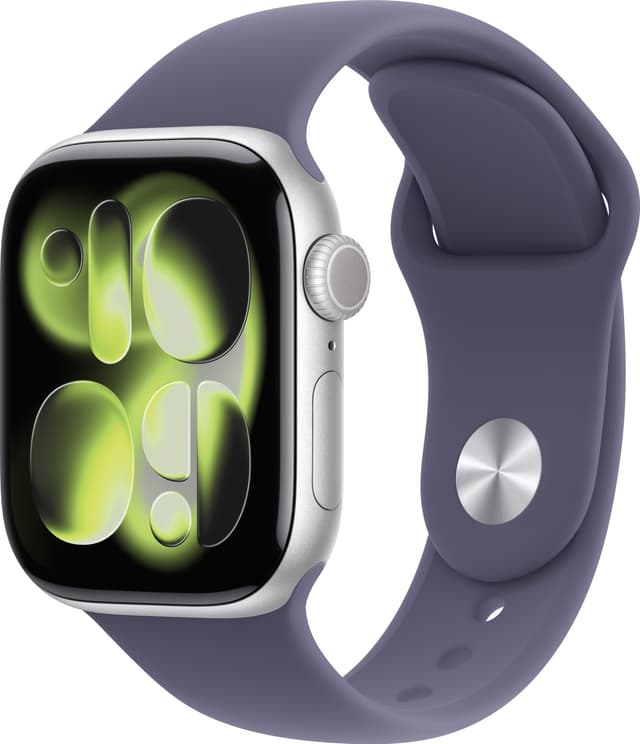 Apple Watch S11 42mm CEL (hopea alum./usvanvioletti urheiluraneke) S/M