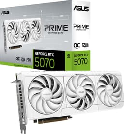 ASUS PRIME GeForce RTX 5070 12GB GDDR7 White OC Edition grafikkort