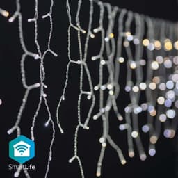 Nedis SmartLife Julelys | Istapp | Wi-Fi | Varm til avkjølt hvitt | 400 LED's | 8.00 m | Android™ / IOS
