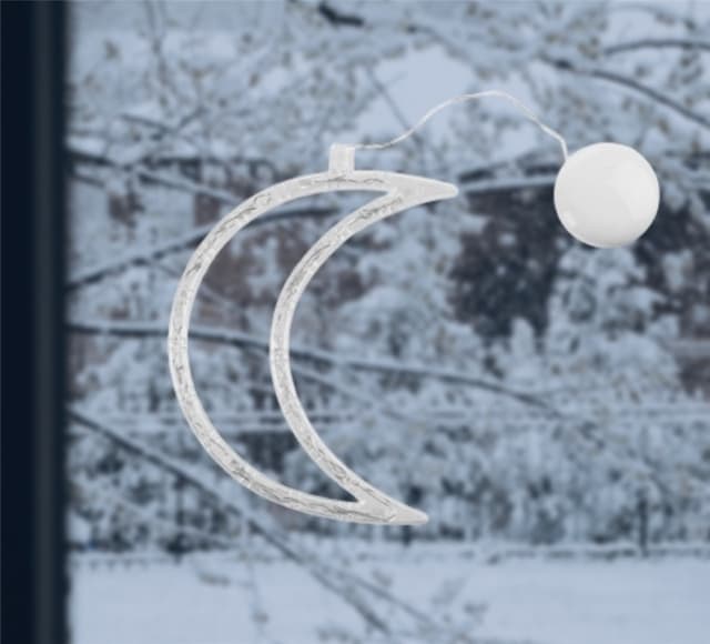 LED-lampa för julen, Måne