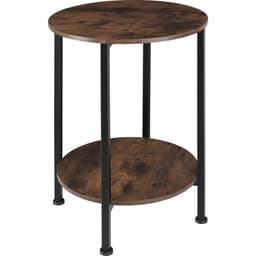 tectake Sidebord Ballina 45 x 45 x 64 cm Industrielt Mørkt Træ, Rustikt