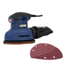 FERM PSM1039 Sliber – 140W trekantet slibemaskine - 12.500/min, ergonomisk, støvopsamling, inkl. 3 slibepapirer
