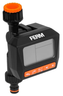 FERM WTA1003 - Digital - Vandur- Interval: 1 min til 24 timer - 3 programmer pr. dag - Ugeprogram - Passer til vandhane: 26,5mm - 21 mm - Arbejder ved: 0,3 til 8 BAR - 15,8 til 21 liter pr. minut