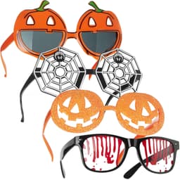 4-delt mix-sæt kostume-tilbehør halloweenbriller
