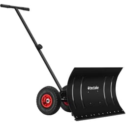 tectake Sneskovl Muttler, ergonomisk, luftdæk med profil 77 x 74 x 112 cm Sort/Sølv