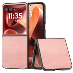 SKALO Motorola Razr 60 Ultra 5G ABEEL PU-Læder Flip Cover - Pink