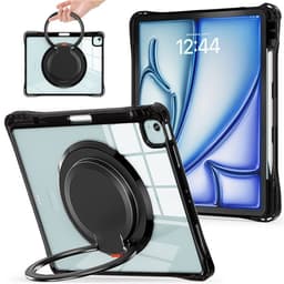 SKALO iPad Air 13 (2024) Extra Stöttåligt Armor Ring Skal - Svart