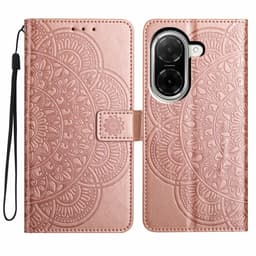SKALO Xiaomi Redmi A5 4G Mandala Blomst Flip Cover - Rosa guld