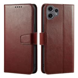 SKALO Nothing CMF Phone 2 Pro PU-læder Flip Cover - Brun