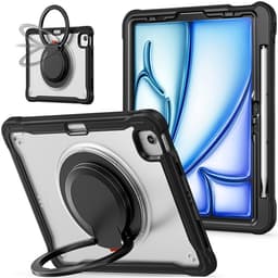 SKALO iPad Air 11 (2025) Extra Stöttåligt Armor Ring Skal - Transparent